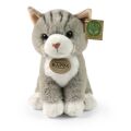 Rappa Plüschkatze sitzend grau 23 cm SOFT COLLECTION, ECO-FRIENDLY
